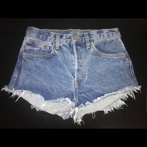 High waisted Brandy Melville cutoff denim shorts